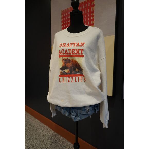 Vintage Jerzees Grattan Academy Grizzlies Sweatshirt - Picture 1 of 9